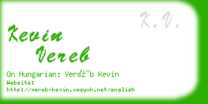 kevin vereb business card